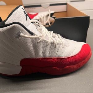 Jordan 12s Kids Sneakers White Red Black